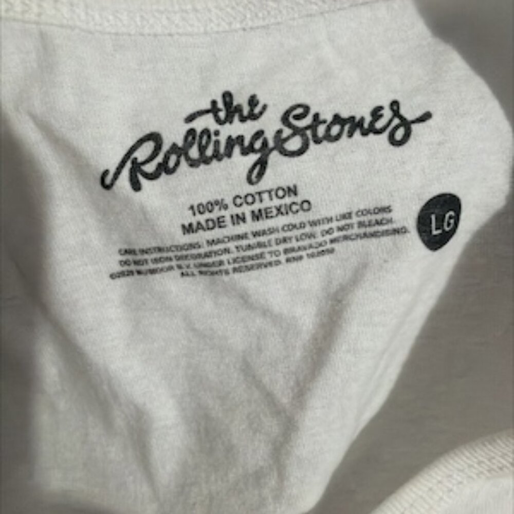 NEW - The Rolling Stones Official Script Tongue & Lips Logo Tank Top Size Large - Picture 2 of 2